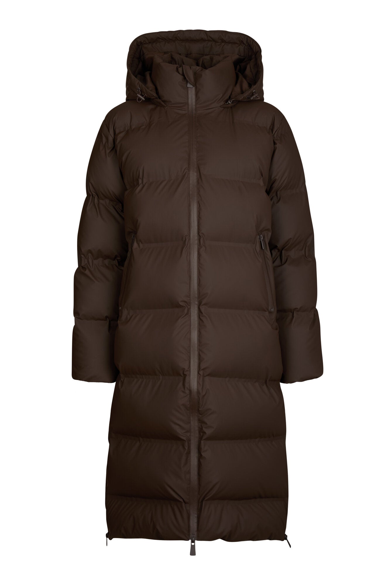 Viviana Puffer dunjakke - Dark Brown